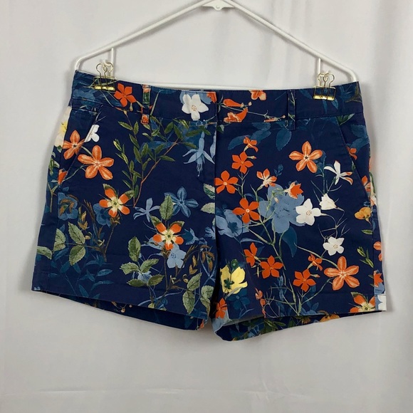 Lands' End Pants - LANDS’END floral chino shorts pockets 10